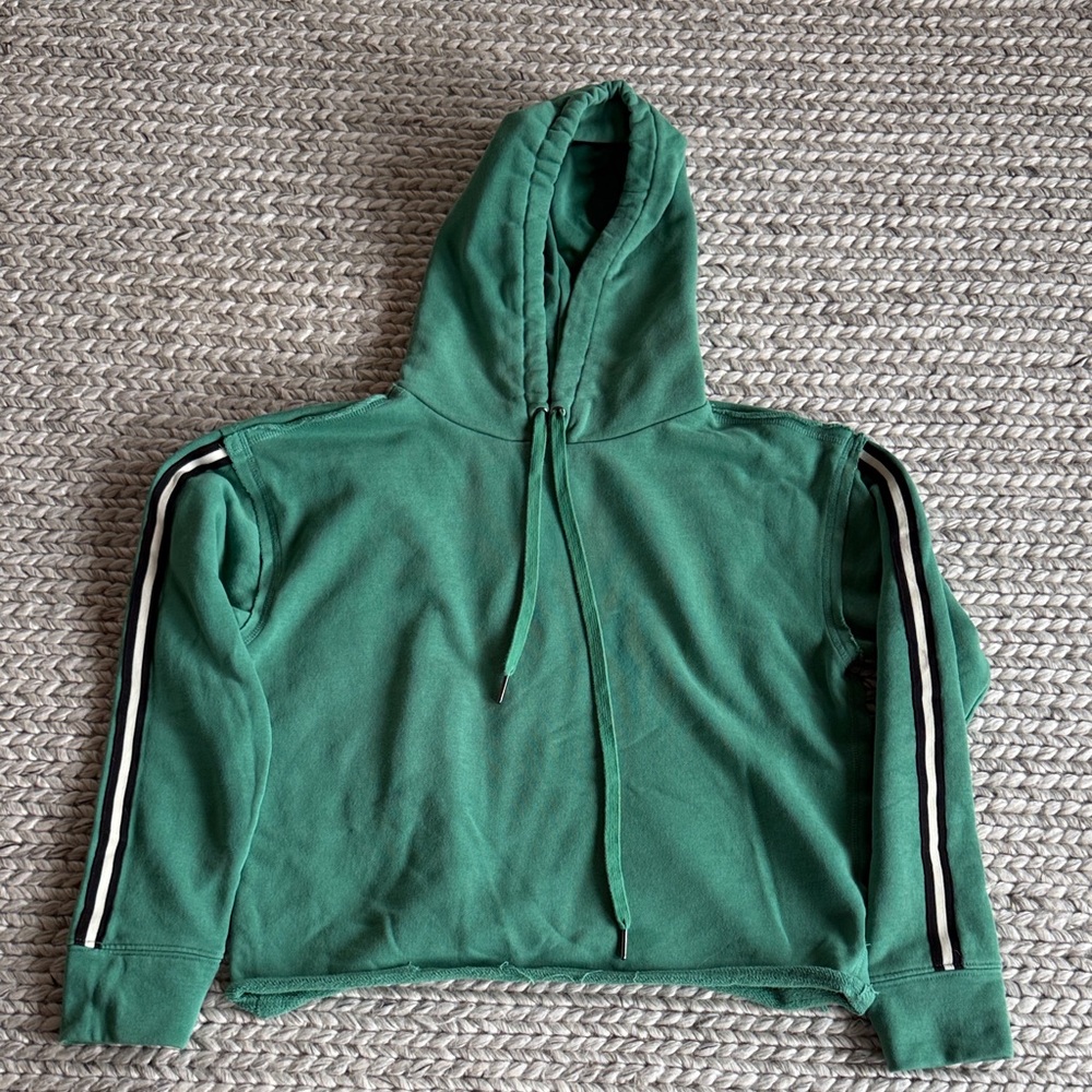 Evereve Green Hooded Pullover with Drawstring Detail